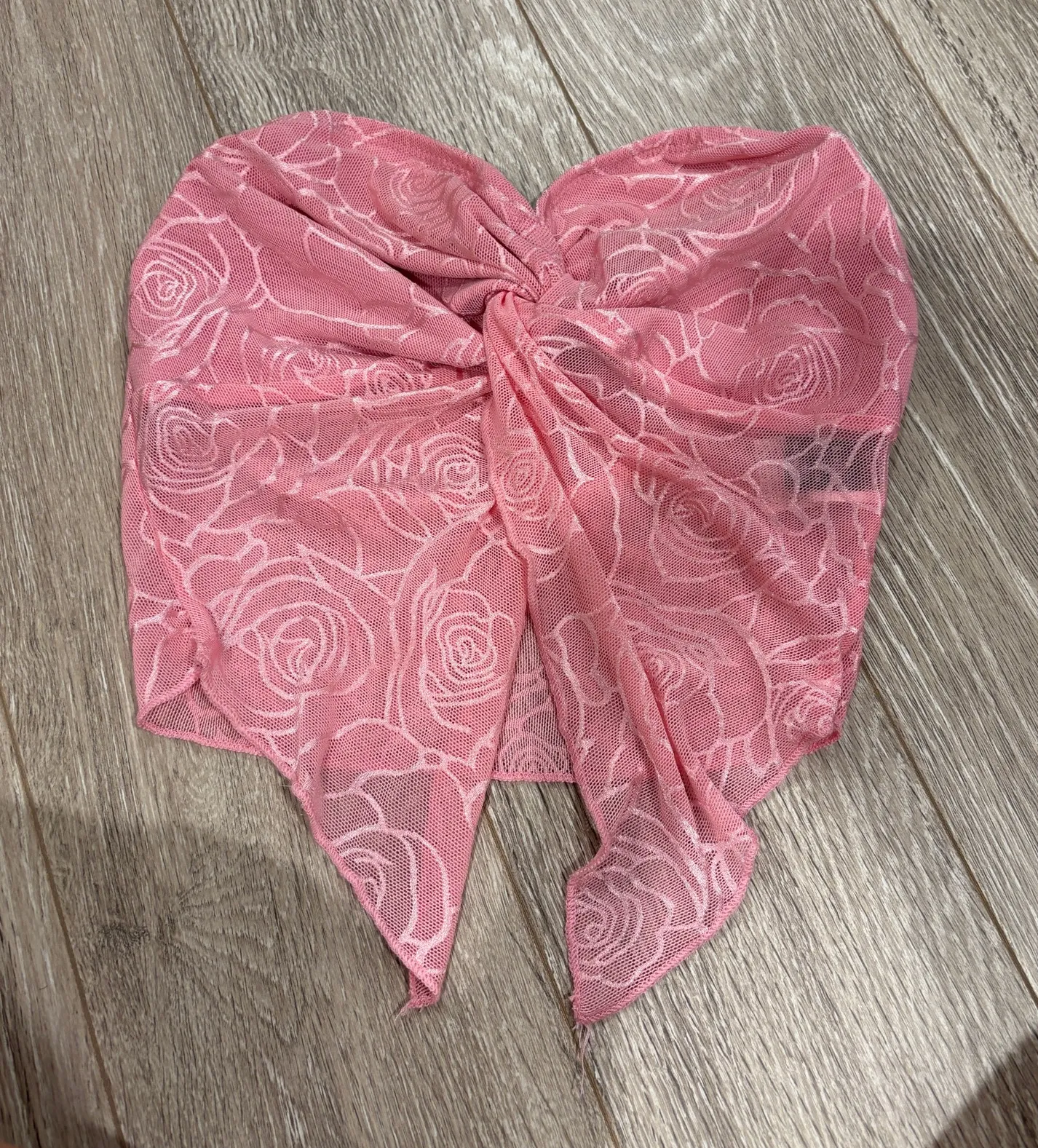 Pink strapless crop top Size XS - Image 2