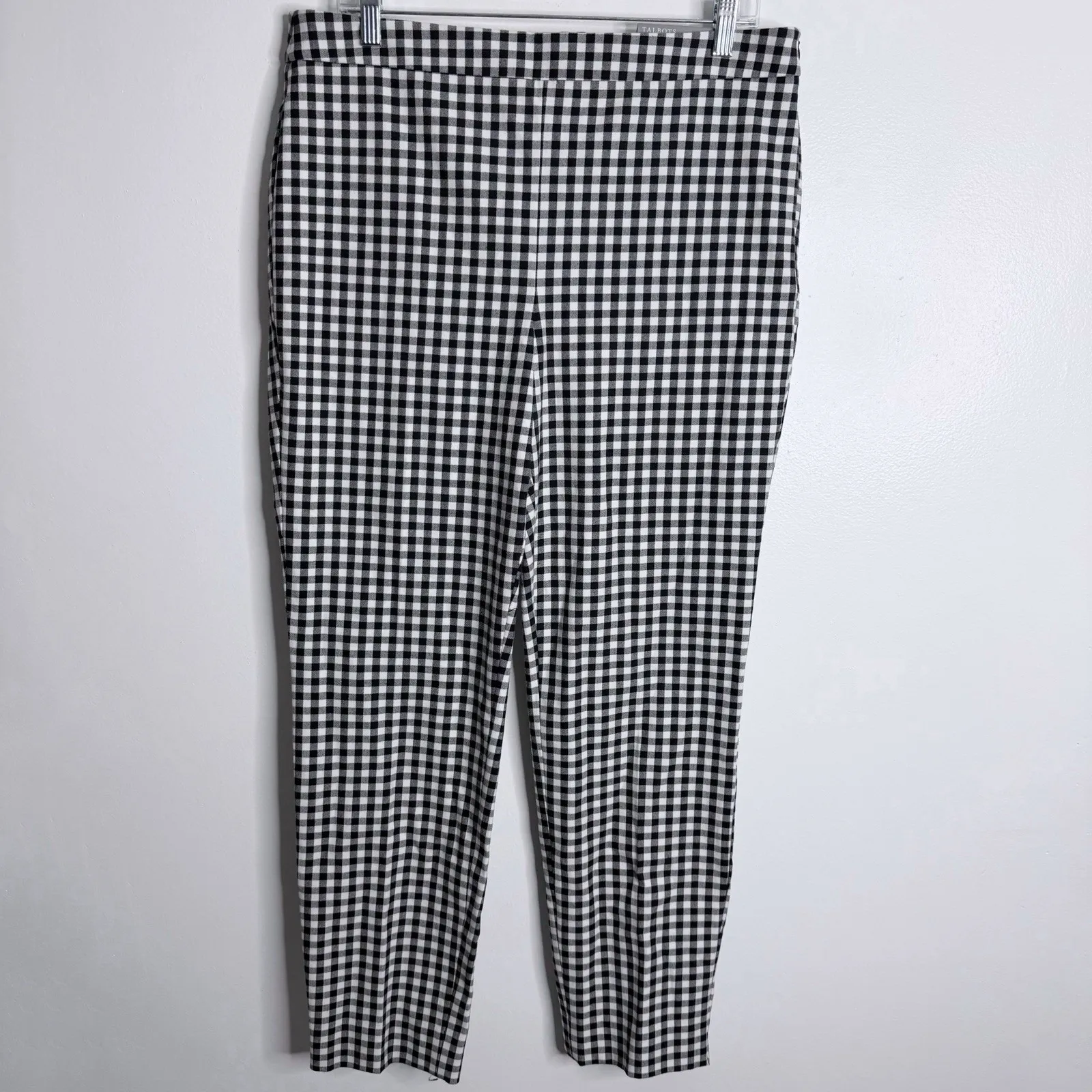 NWT Talbots Chatham Ankle Slim Leg Black & White Gingham Size 12 - Image 2