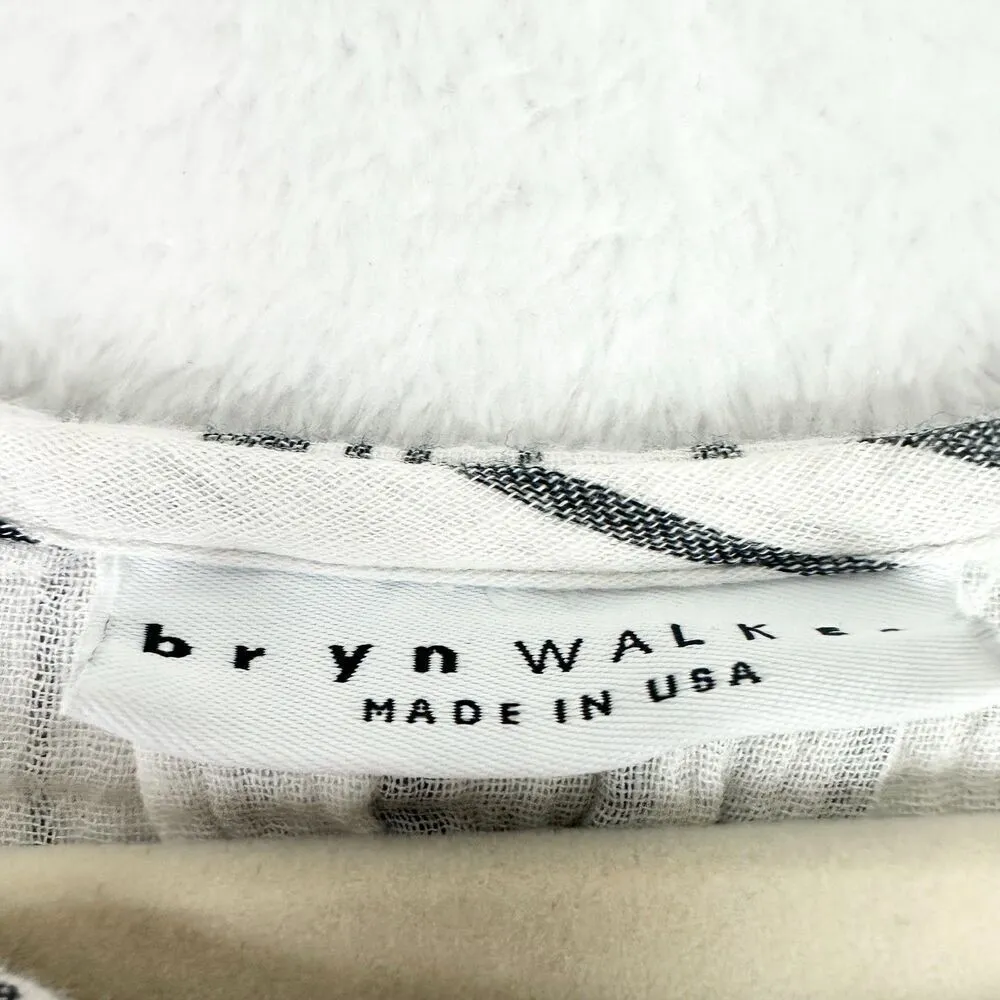 Bryn Walker Lucien Cotton Gauze Tunic Dress Size Medium Stripe Lagenlook - Image 5