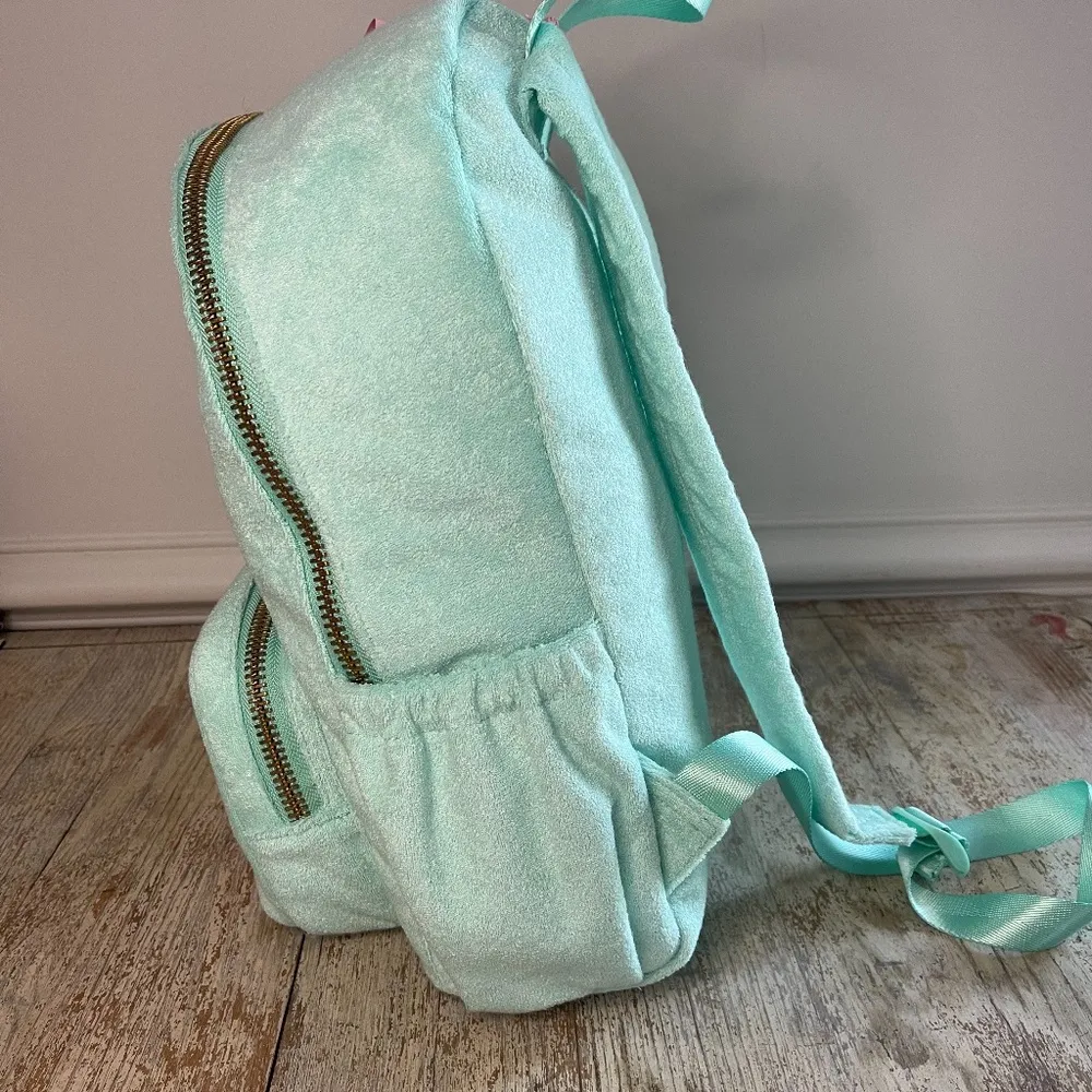 NWT x Target Mint Green Terry Backpack Full Size Beach Pool - Image 4
