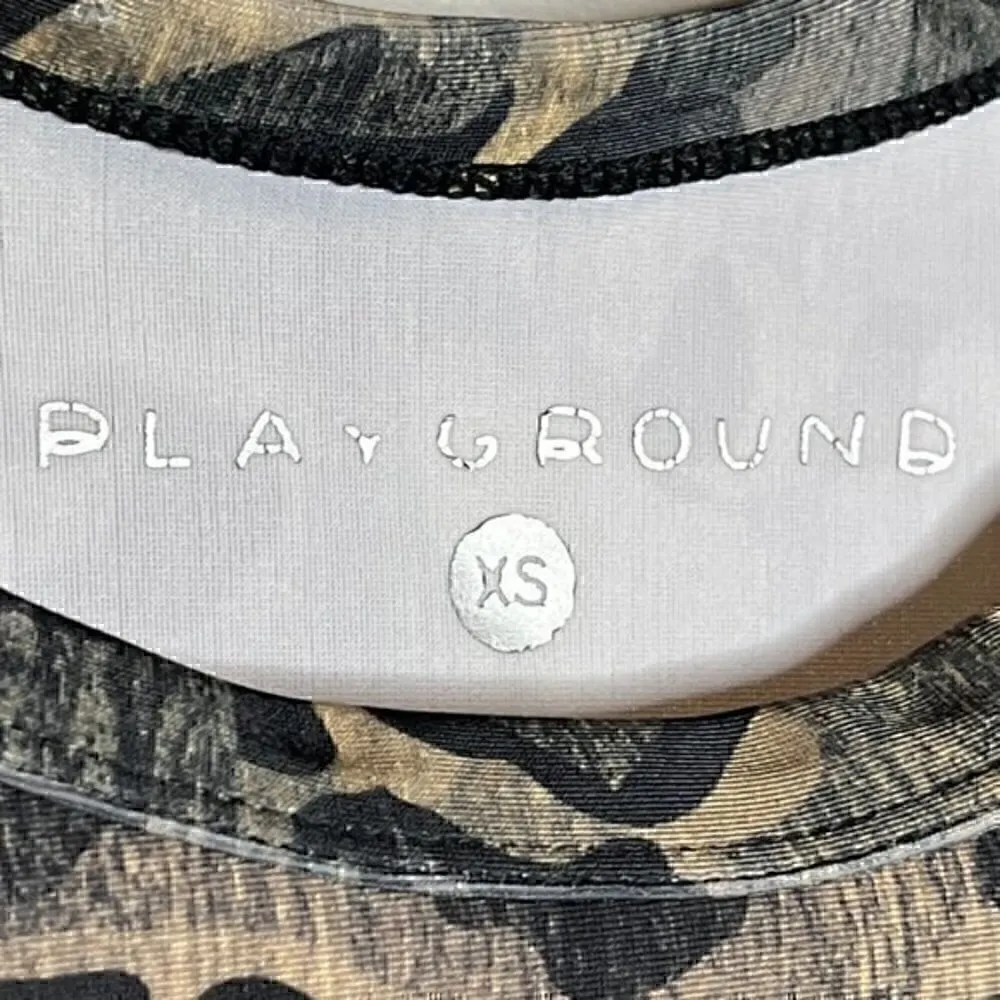 Playground patterned cropped workout tank Black Size XS - Image 2