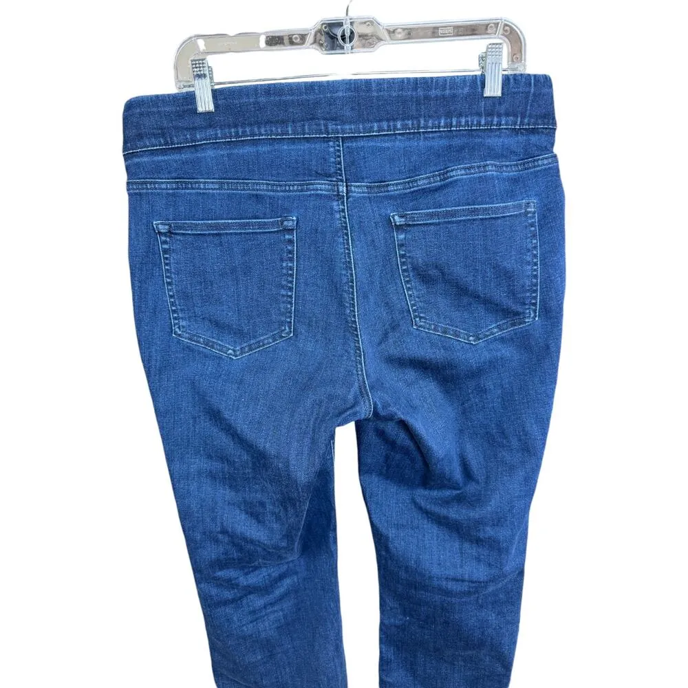 Denim & Co. Signature Perfect Flex Pull-On Jeans Deep Indigo Petite 14 - Image 6