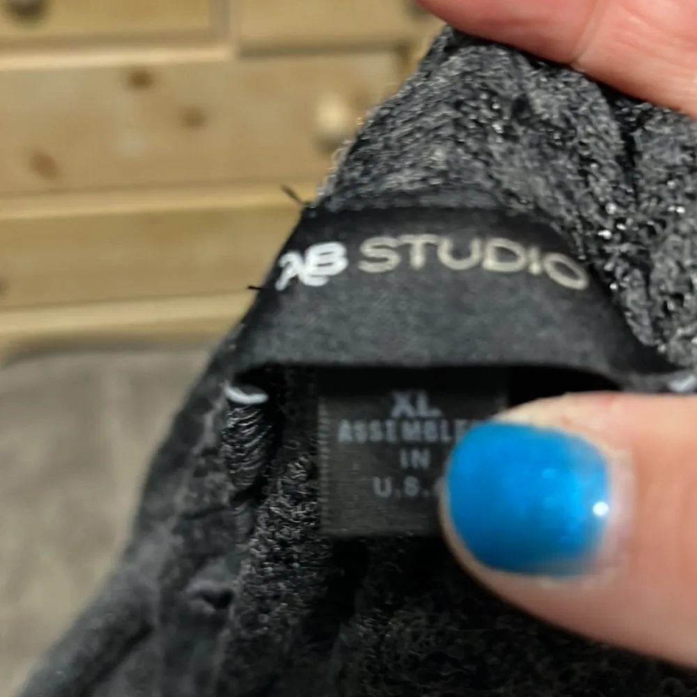 AB Studio - Gray Sweater - Asymmetrical Bottom - XL - Image 4