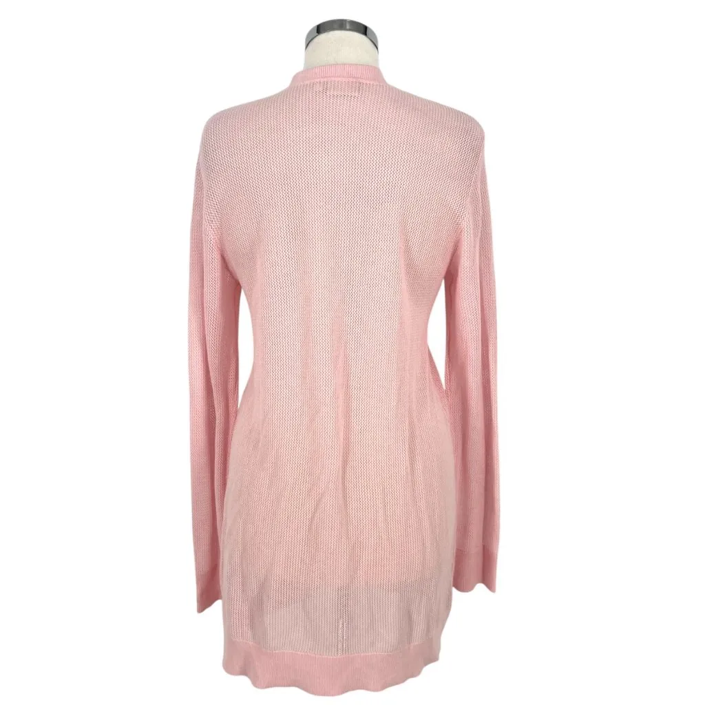 AG Adriano Goldschmied Cameron Cardigan Prism Pink Open Knit Size Small - Image 7