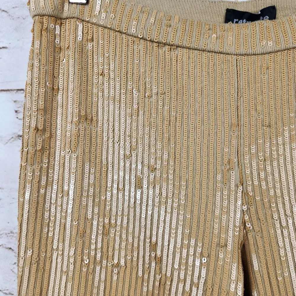 Retrofete Julien Sequin Knit Pant in Nude Size Large NWT - Image 4