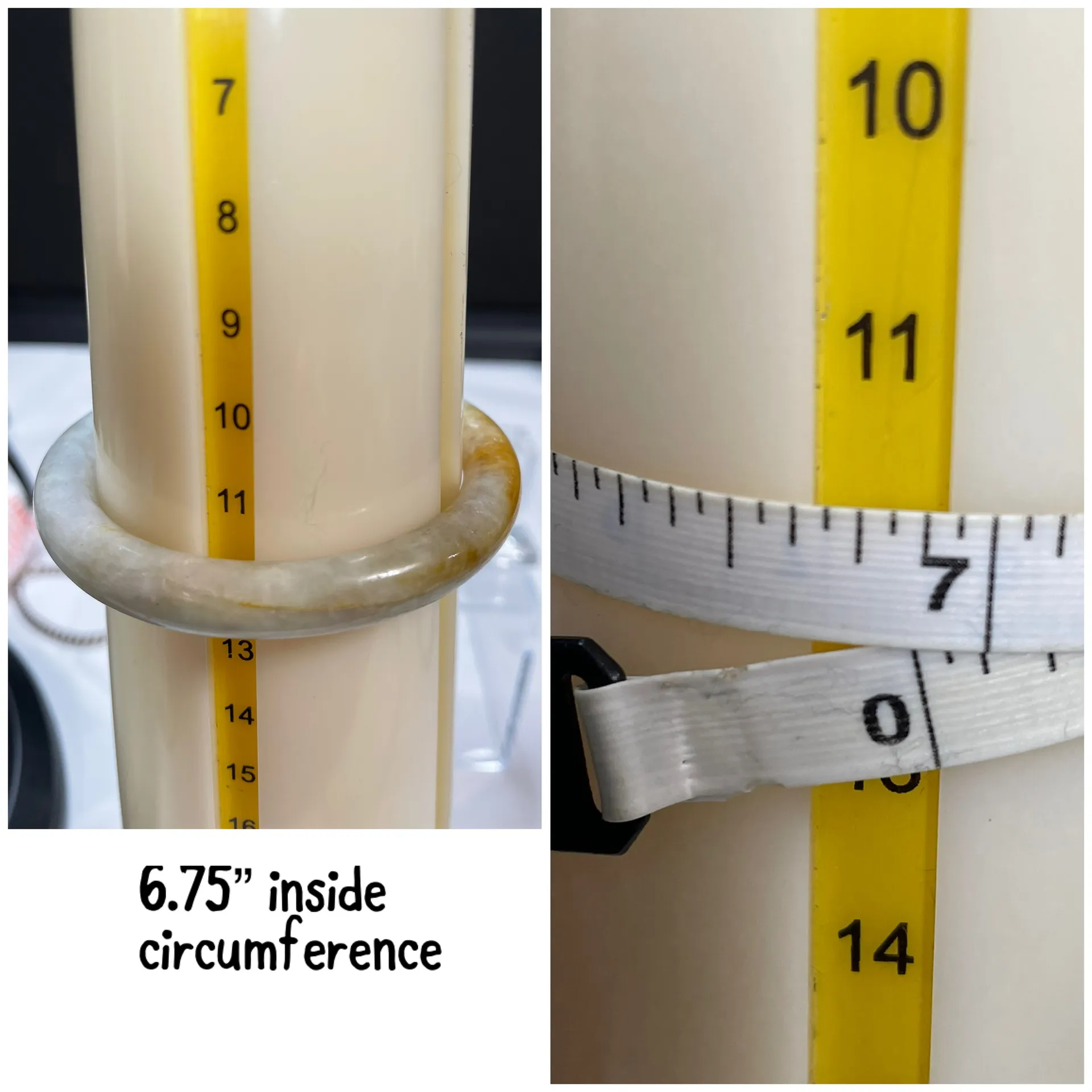 Light Green & Orange Jade Bangle Bracelet - Image 3