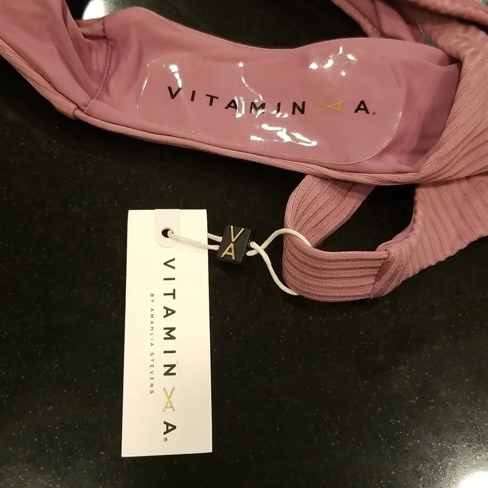 💕VITAMIN A💕 Rose Rib Bikini Set Moss Top (12 D) + Carmen Bottom (10 Large) NWT - Image 14