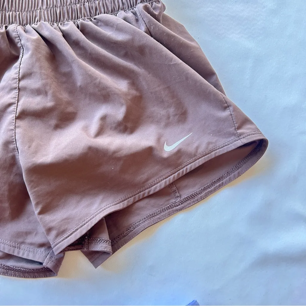 NWOT Nike Athletic Shorts x2 Bundle with fleece headband Periwinkle Purple - Image 6