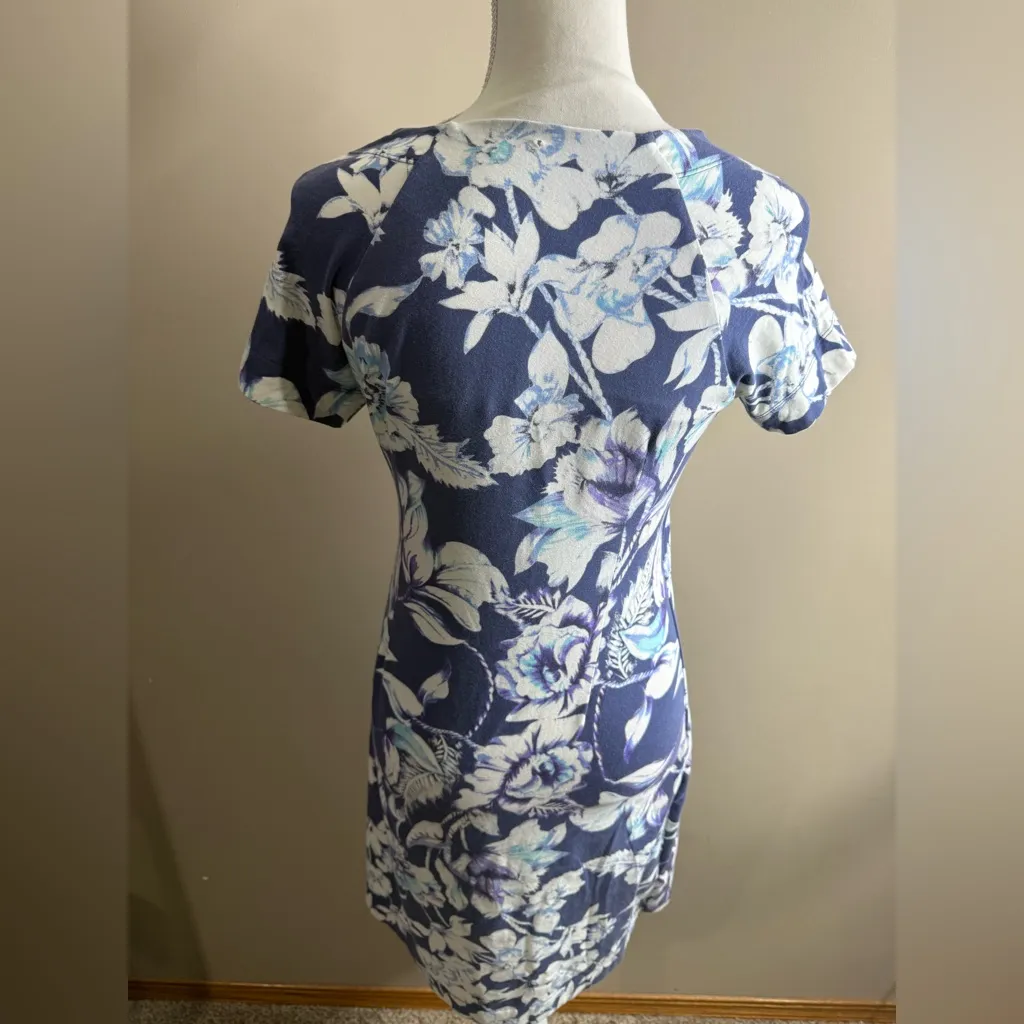 Soft Surroundings Purple and Cream Leaf Print dress size PS - Image 13