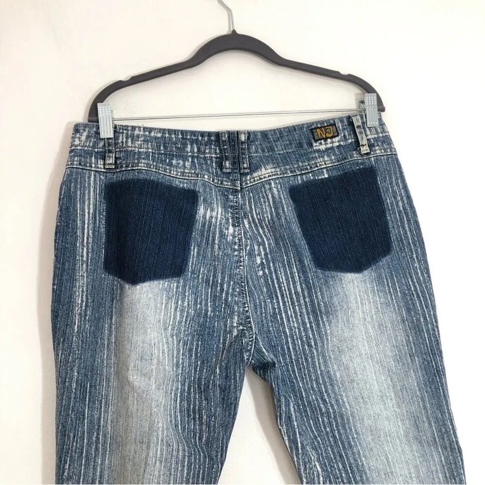 Vintage Neeso Anime Girl Stonewashed One Of A Kind Wide Flared Leg Jeans 15 Size undefined - Image 5