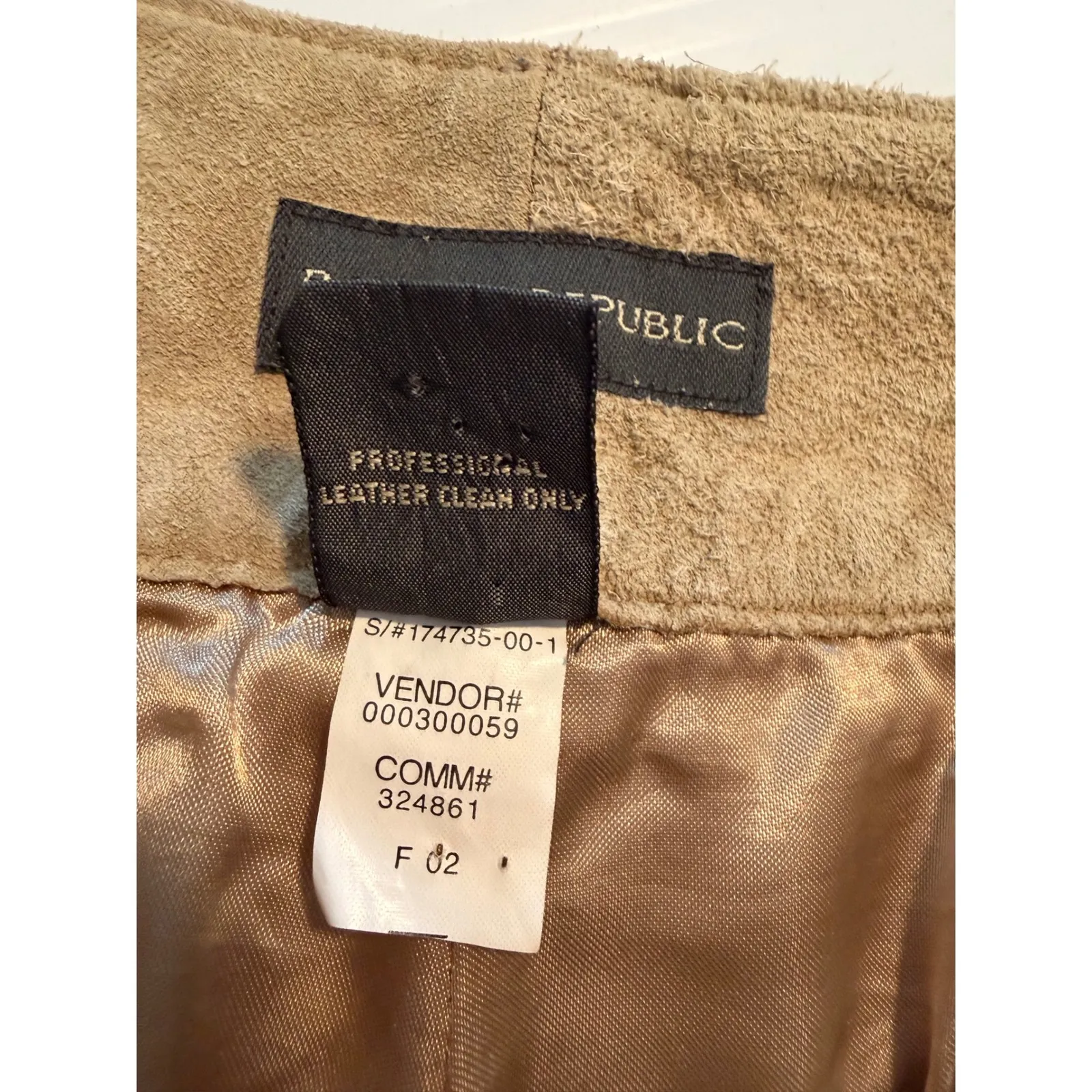 Banana Republic Genuine Suede Leather Flare Pants Size 10 Beige Bootcut‎ Casual - Image 6