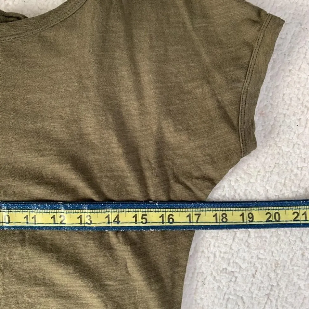 Lightweight Olive Green Short Sleeve Blouse
 Army Green Medium - Image 5