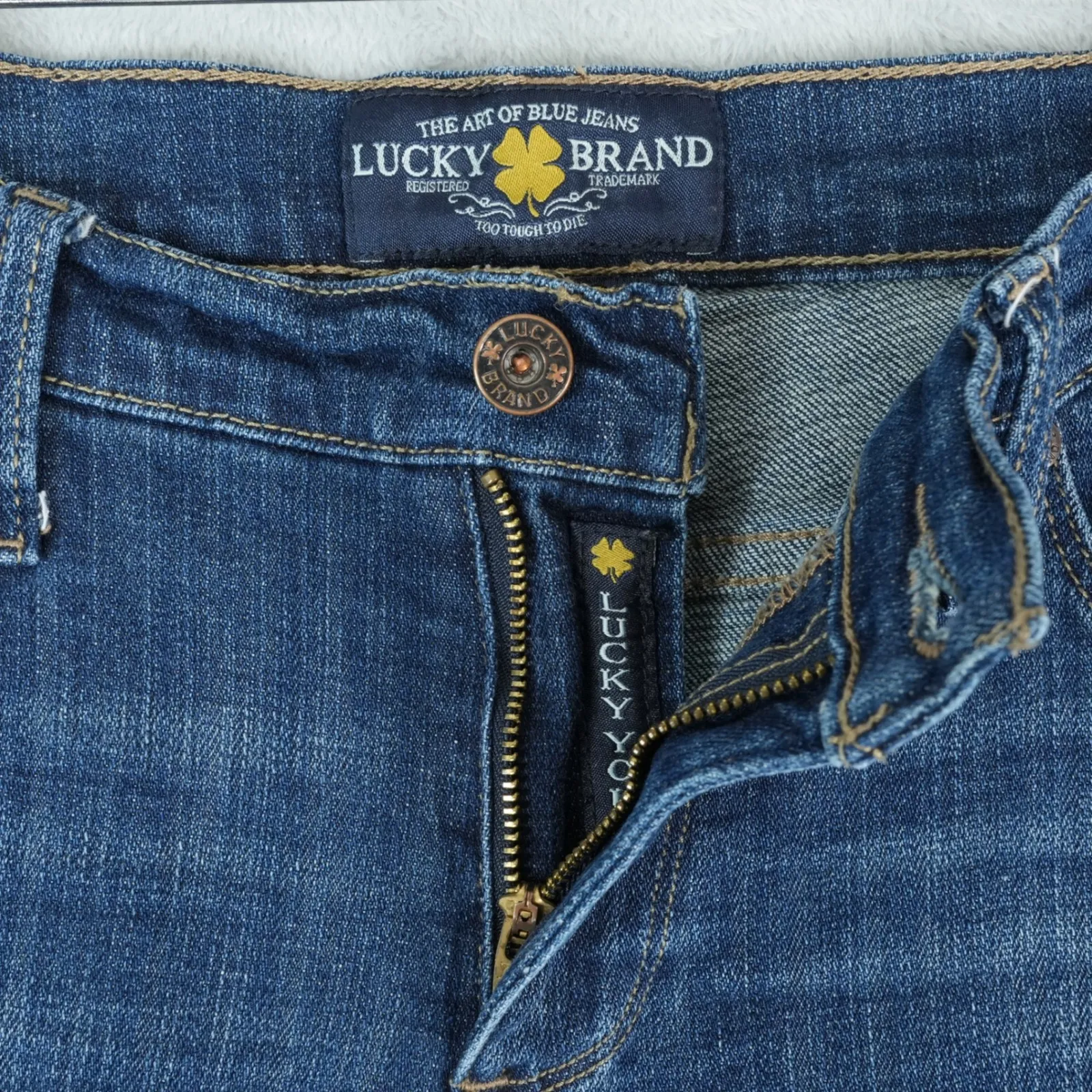 Lucky Brand Jeans Womens 8/29 A Sweet Straight Leg Dark Wash Mid Rise Stretch - Image 6