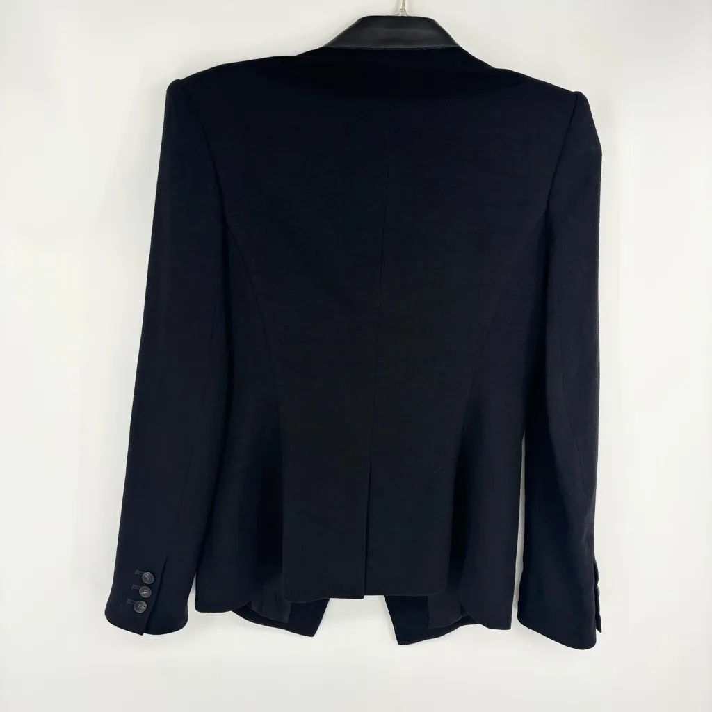 Helmut Lang Black Blazer Dinner Size 2 Single Breasted - Image 11