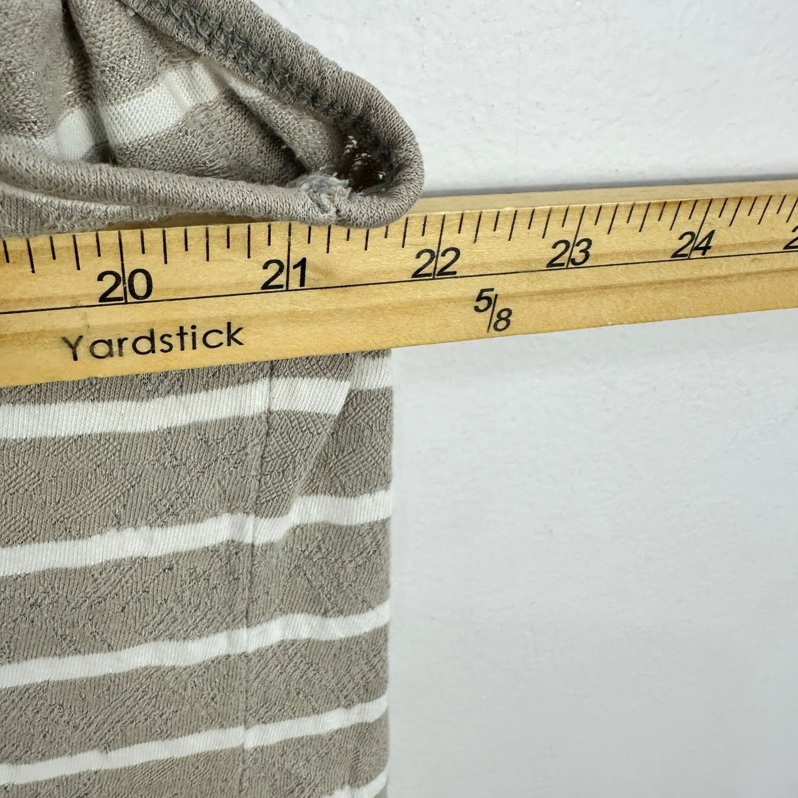 Lane Bryant Tank Top Plus 18 Beige White Stripe Sleeveless Casual Knit - Image 7