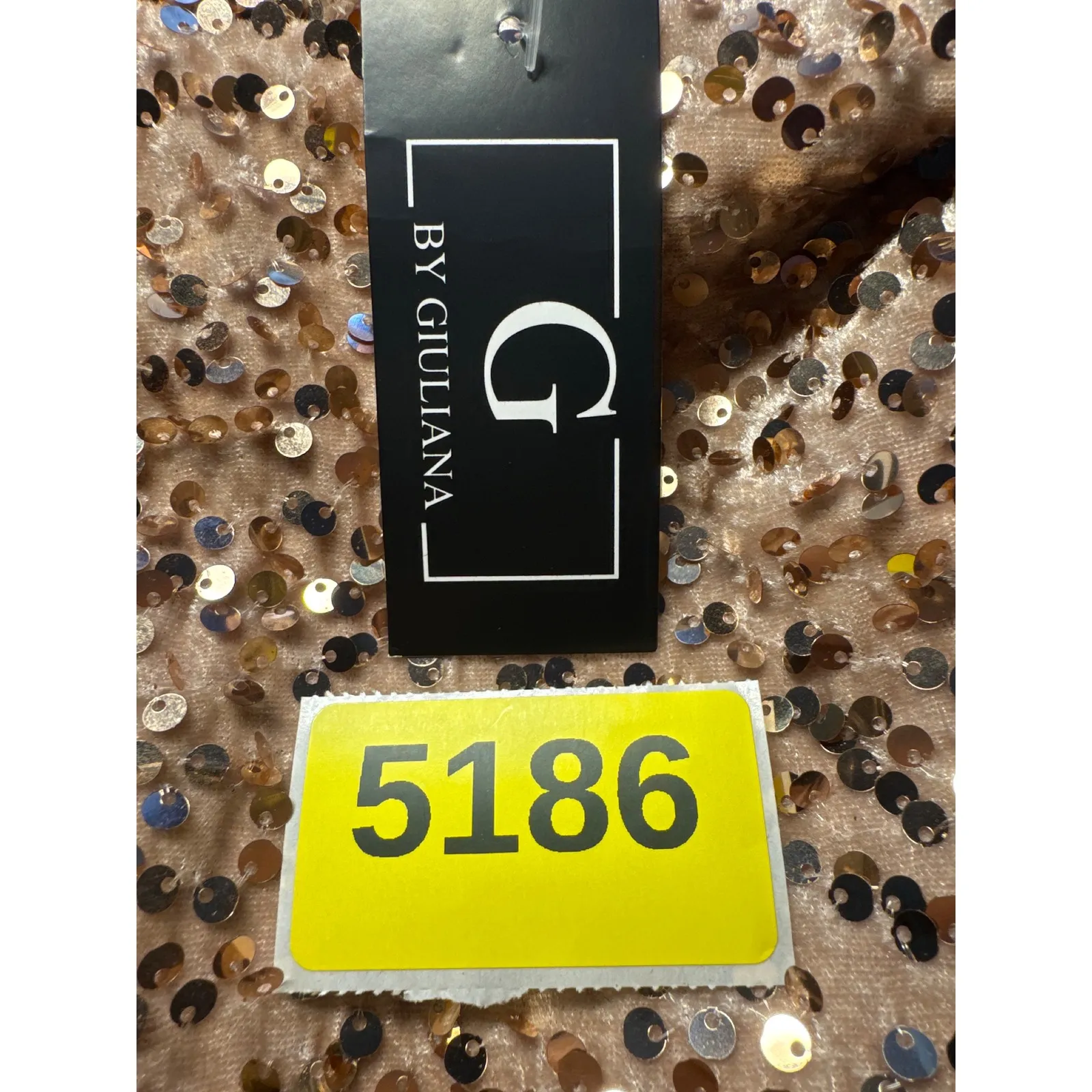 G by Giuliana Black Label Women's 3X Rose Gold Sequin Hoodie Top - Image 10