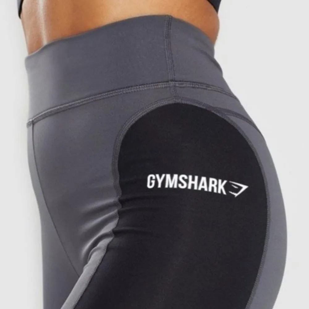 Gymshark Illusion Leggings in Black Charcoal Light Grey - Image 6