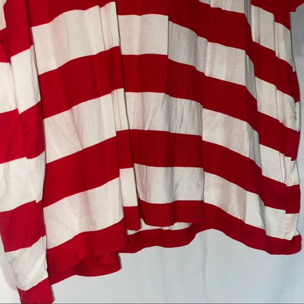 Zenana Striped Short Sleeve Top Medium - Image 4