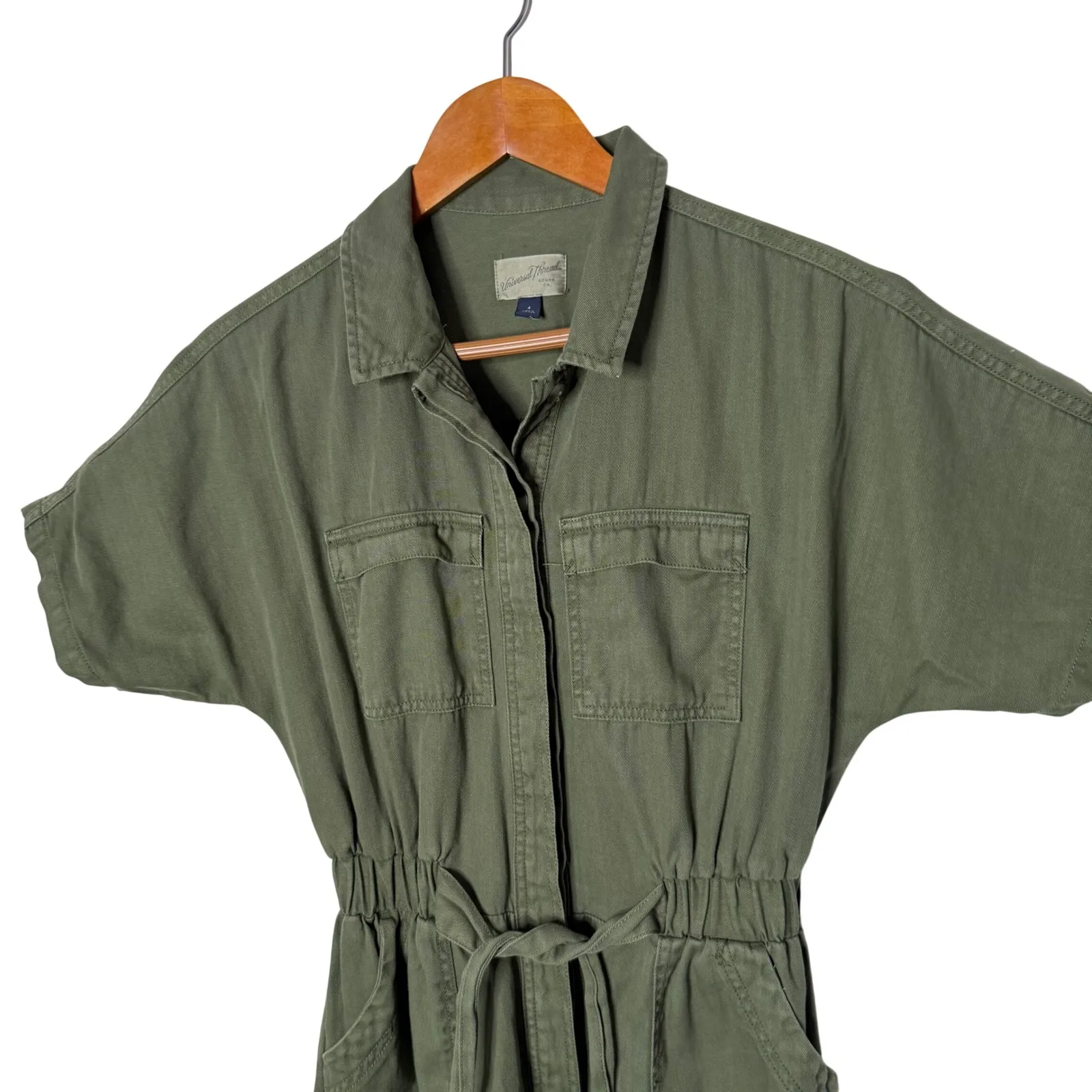 Universal Thread Utility Jumpsuit Green Size 4 Boiler Belted Cargo Gorpcore - Image 10