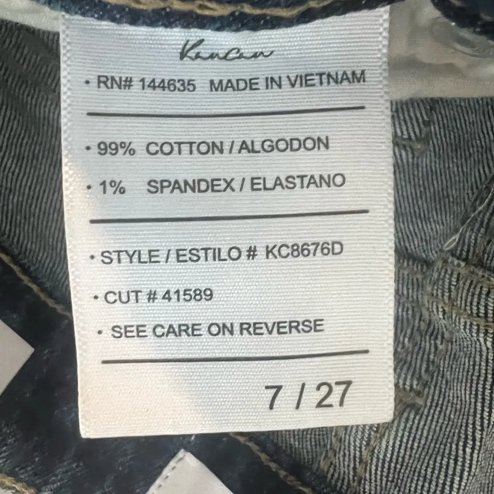 New KanCan Signature Norrine High Rise Slim Straight Dark Wash Jeans 7/27 $68 Blue - Image 8