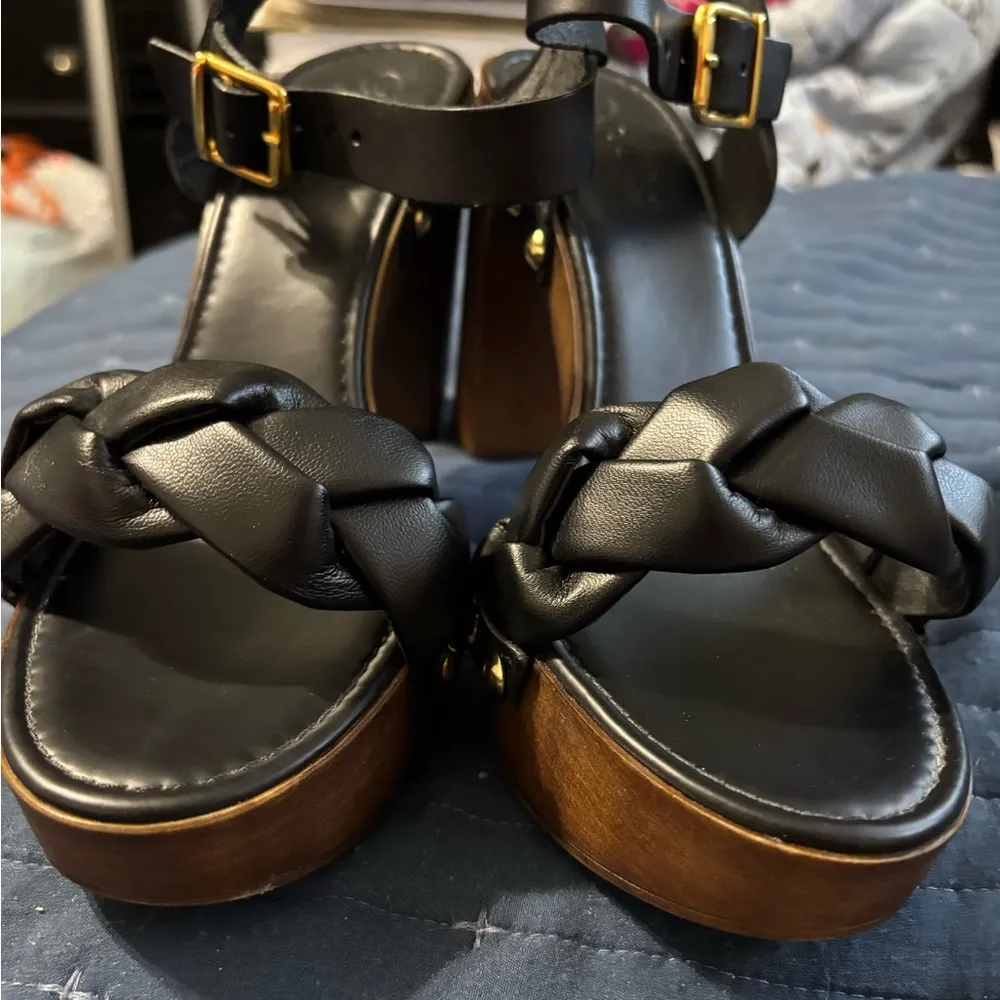 Carlo Pesci bleck high heeled sandals leather size 39,8.5 Black - Image 7