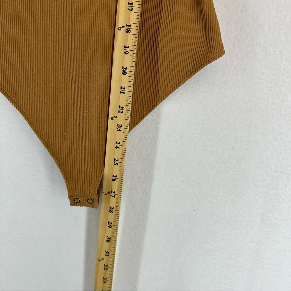 Wild Fable Tank Bodysuit Ribbed Thong Womens 2XL Brown - Image 3