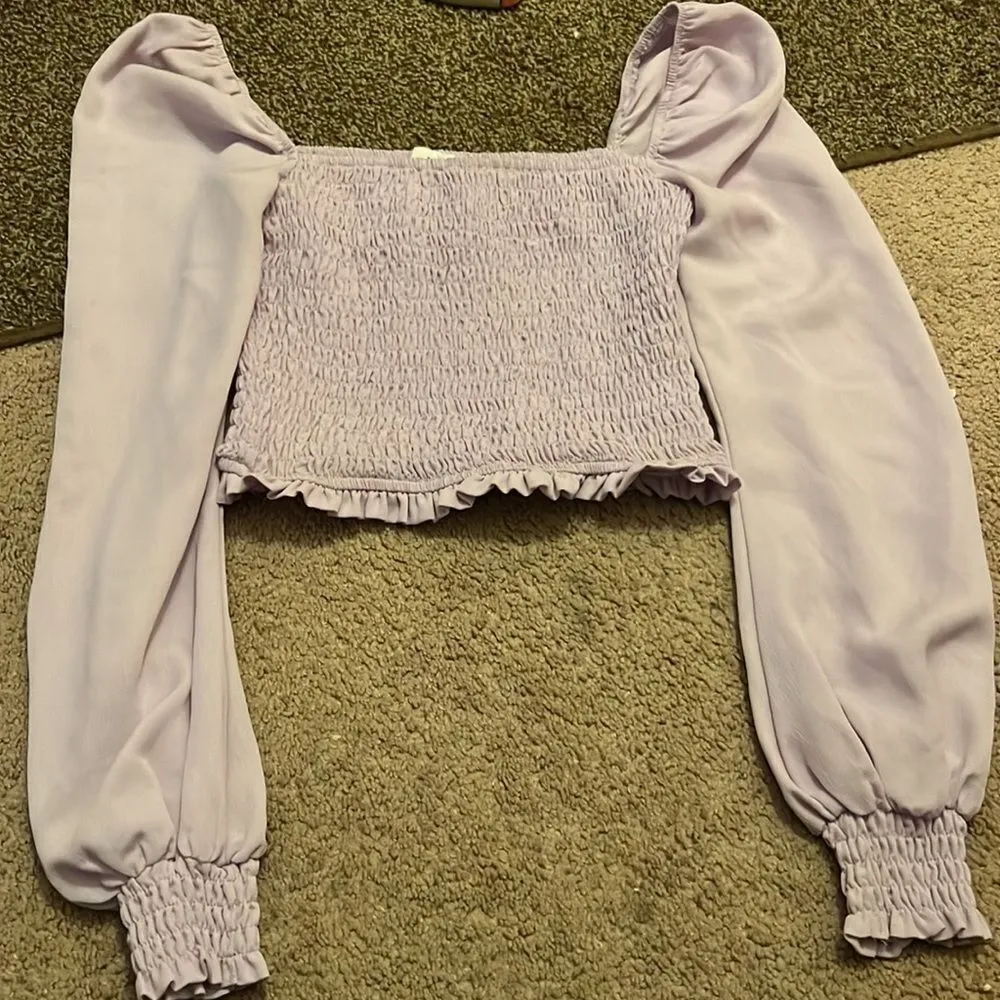 Superdown purple xs crop top - Image 2