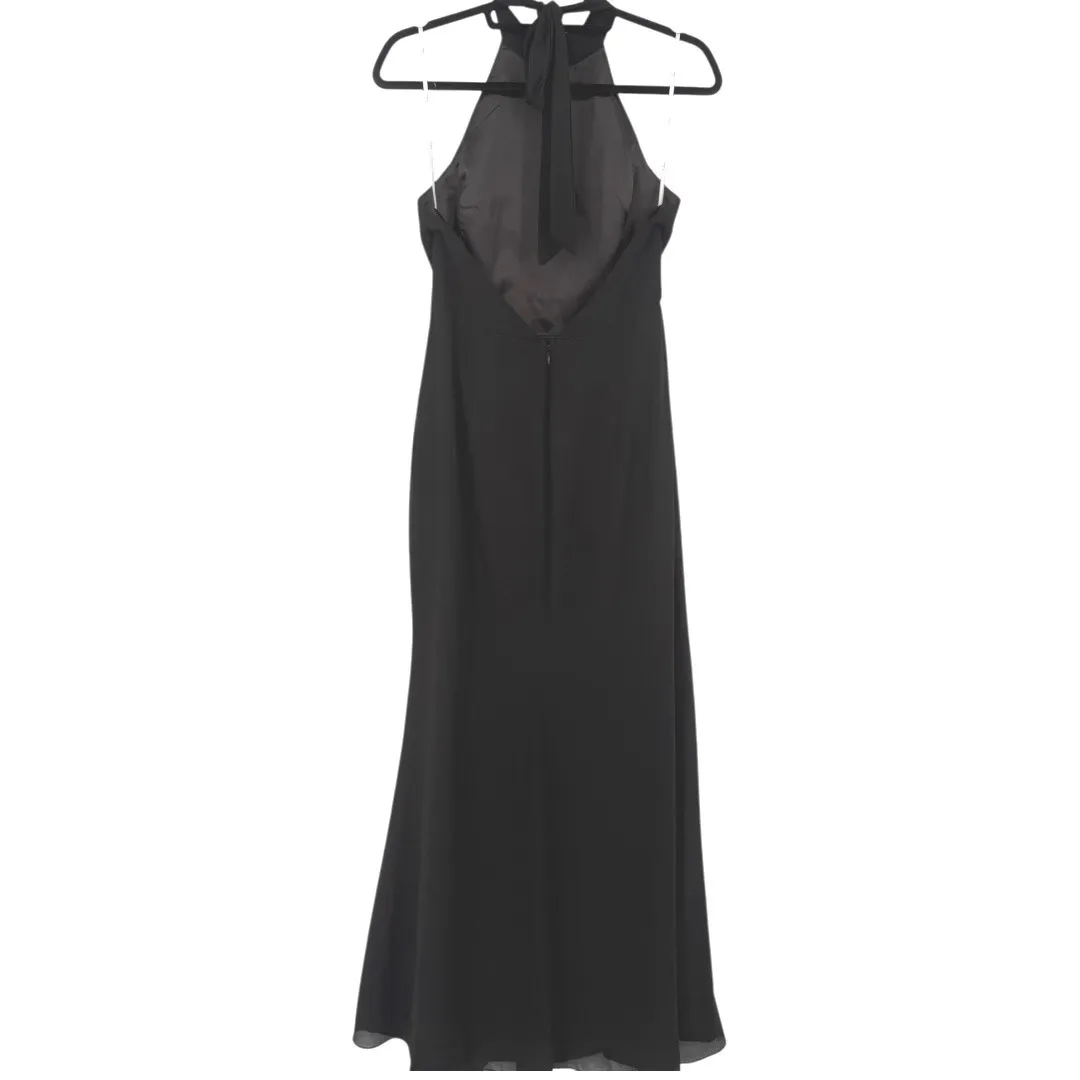 NWT Lulus Captured Your Heart Black Halter Maxi Dress High Slit Formal Sz Large - Image 14