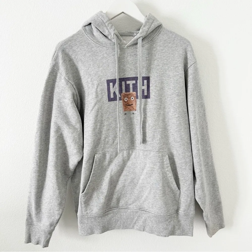 Kith Treats x Cinnamon Toast Crunch Hoodie Grey Screen Print Sweatshirt Small S - Image 2