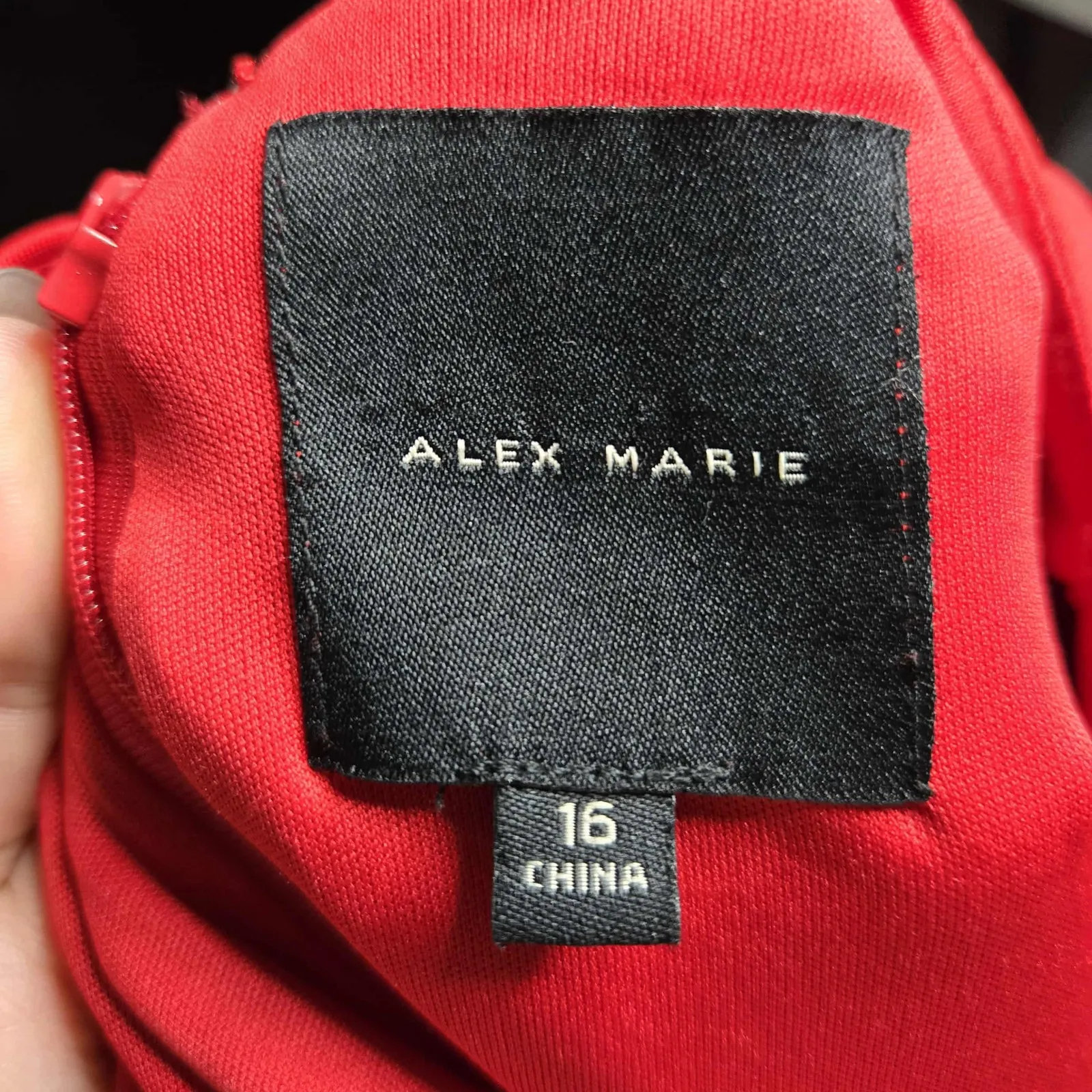 Alex Marie Bodycon Panel Hem Scoop Neck 3/4 Sleeve Dress Size 16 - Image 3