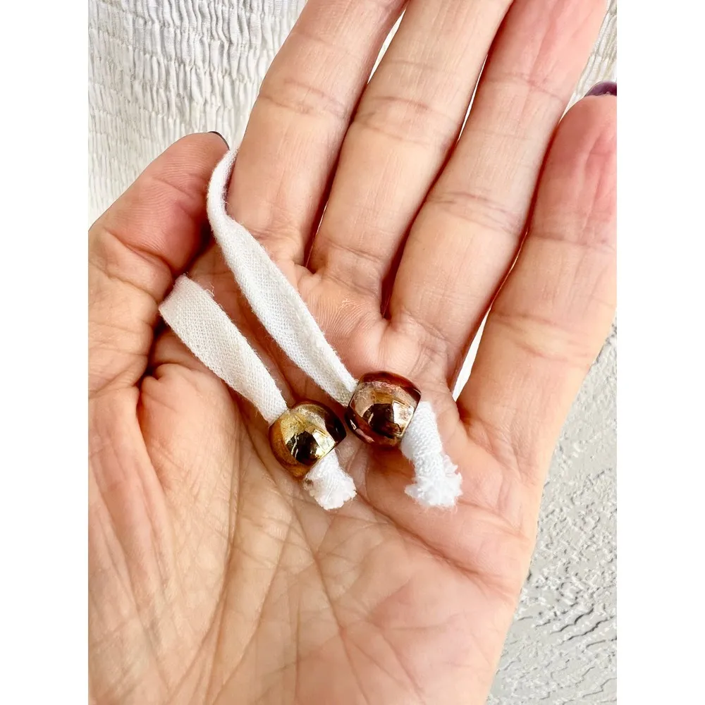 NWT Sky Blush Sleeveless Linen Smocked Ruffle V Neck Mini Dress White Size Small - Image 7