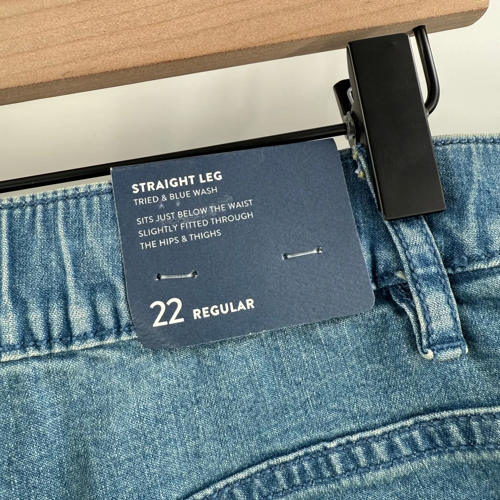 J.JILL Denim Jeans SZ 22R NWT Tried & True Wash Straight Leg Plus Curvy Stretch Blue - Image 7