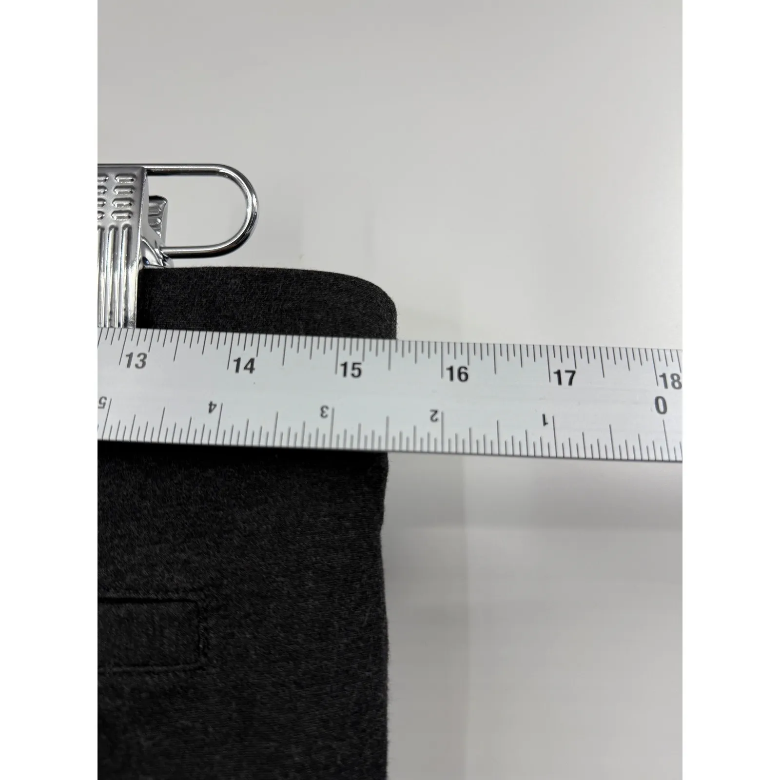 Betabrand Size L Petite Pants Charcoal Gray Bootcut Stretch Comfort Workwear - Image 4