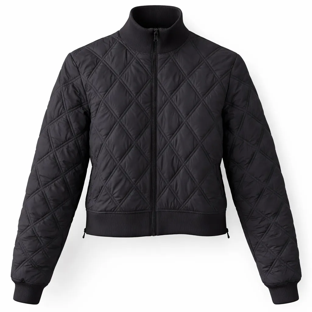 Calia Quilted 1/2 Zip Pullover Black Jacket S - Image 5