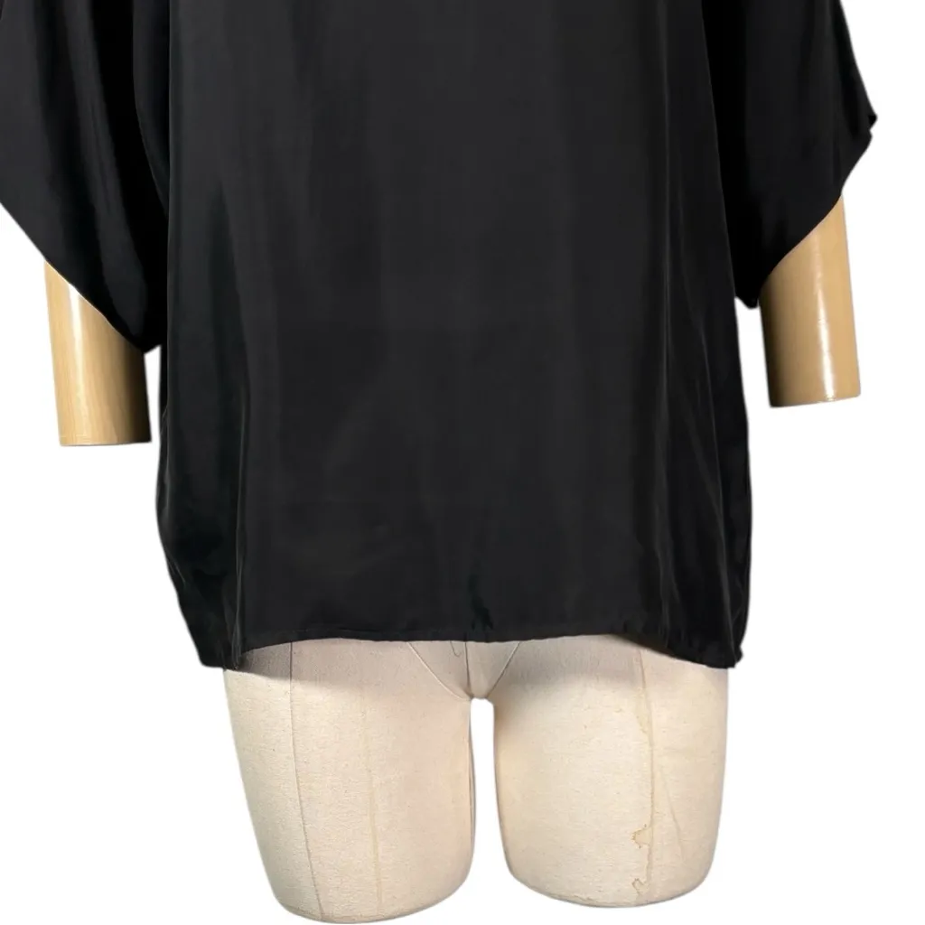 Tibi Satin Short Sleeve Oversized Top Size Medium - Image 6