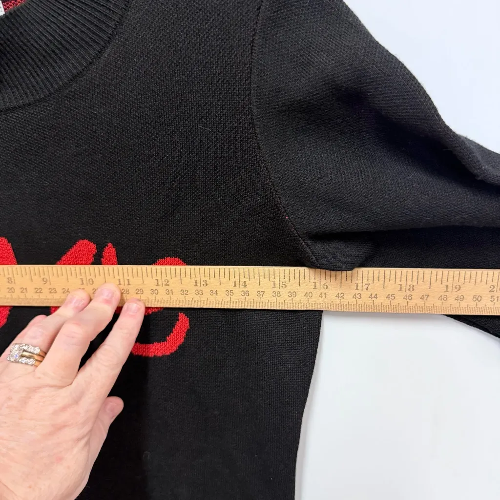 ROBBIE BEE Petite Mockneck Long-Sleeve Love A-Line Sweater Dress Petite Medium - Image 13