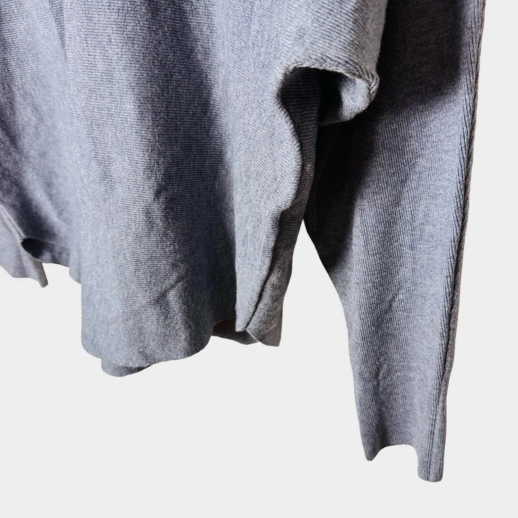 Vila Milano Rhinestone Embellished Knit Sweater Heather Gray Size Large - Image 5