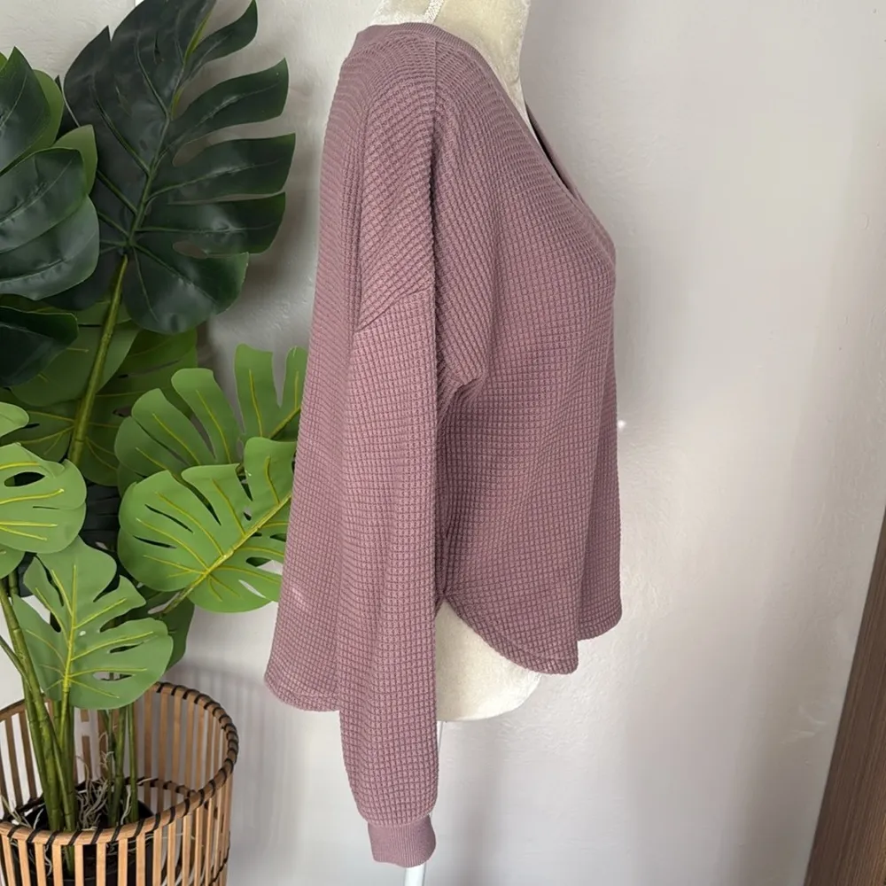 Madewell  thermal vneck long sleeve top - Image 3