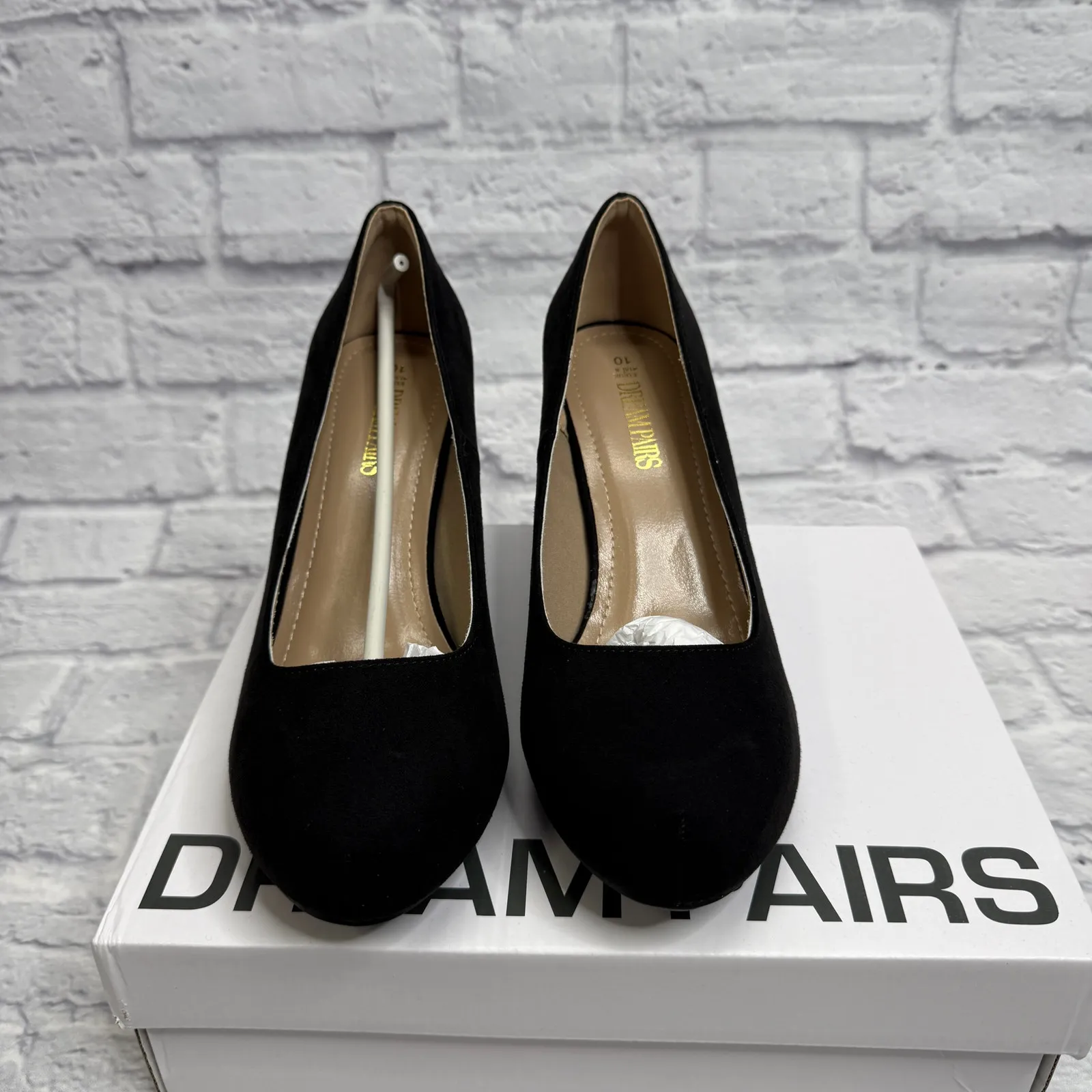 Brand New Dream Pairs Women's Tiffanny Shoes Black Suede Size 10 Classic Heels - Image 2