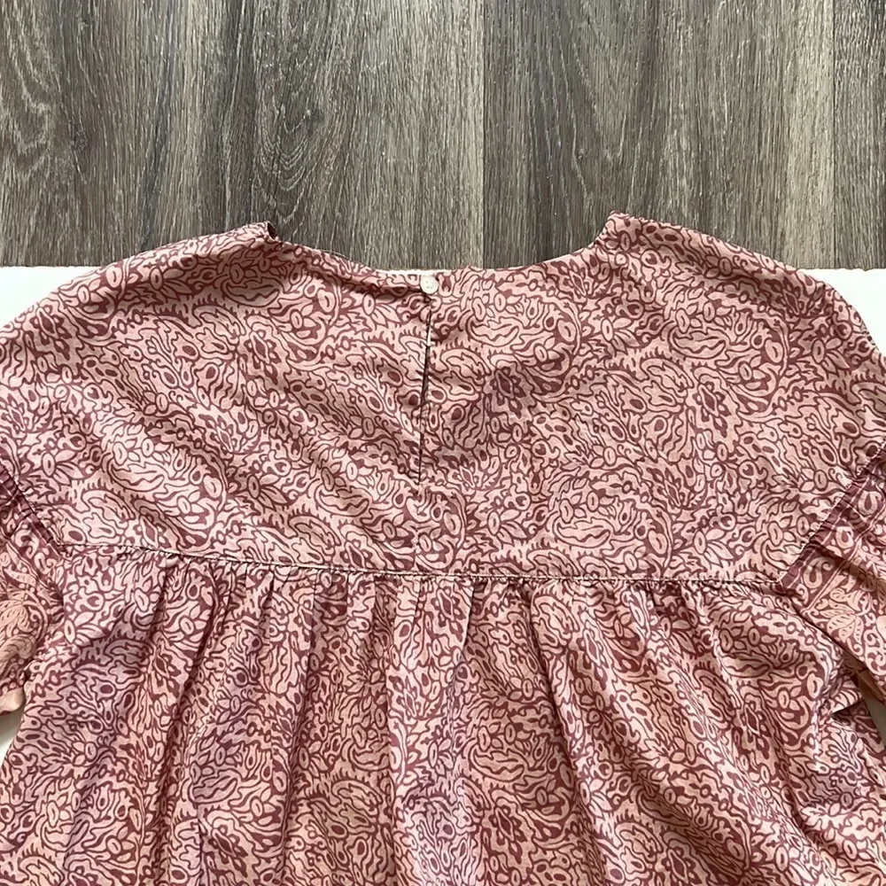 Uniqlo X Anna Sui Women’s Floral Cotton Peasant Blouse Casual Top Size Small - Image 12