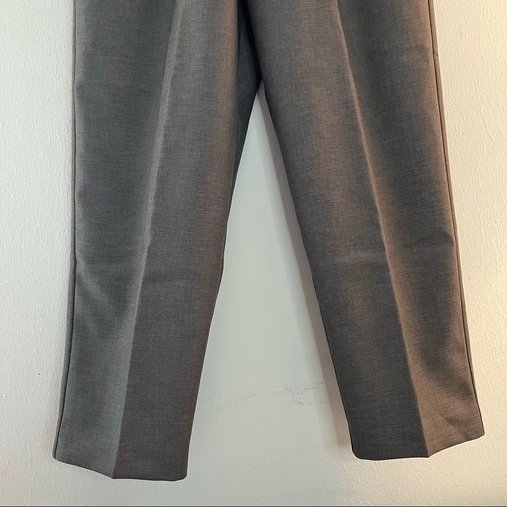 Alfred Dunner Pants Grey Pull On Textured Straight Leg Sz 12 EUC Tik-Tok Trend - Image 6