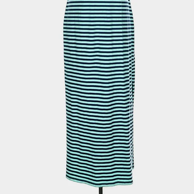 Tuckernuck Sail to Sable Striped Tank Maxi Dress Green Navy Blue Small Nautical - Image 5