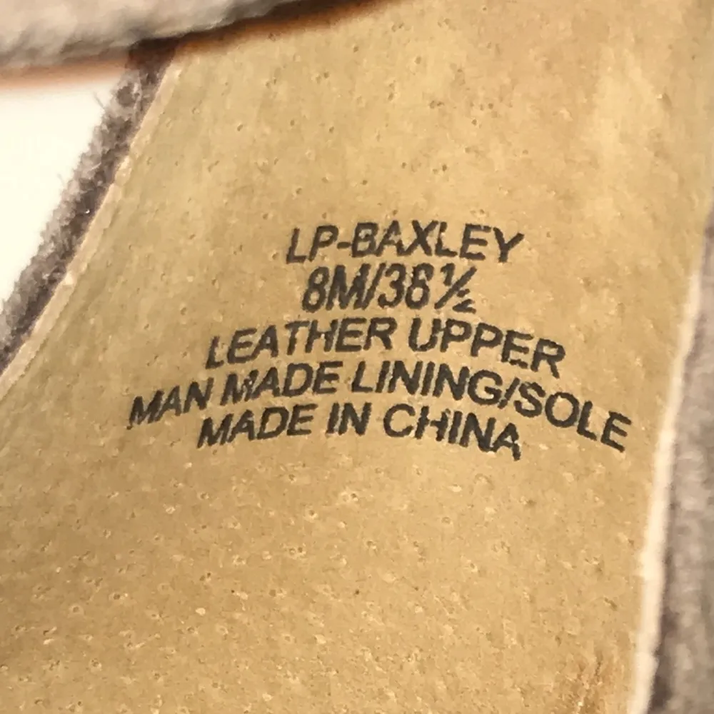 Lucky Brand Women’s Baxley Leather Suede Tan Open Toe Block Heels - Image 8