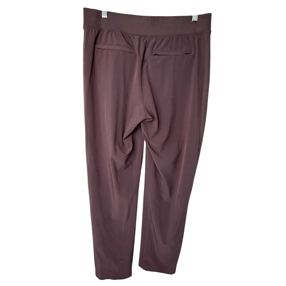 Athleta Brooklyn Ankle Pants Women 10 Purple Featherweight Athleisure Sporty - Image 4