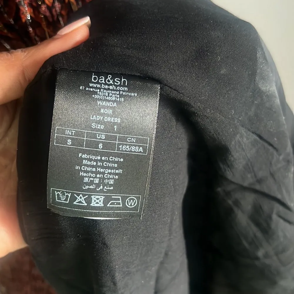 ba&sh Wanda Metallic Herringbone Print Maxi Dress - Image 8