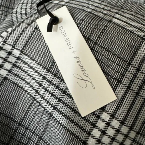 Lovers +‎ Friends Houndstooth Julie Faux Wrap Checkered Mini Skirt Size L NWT - Image 8