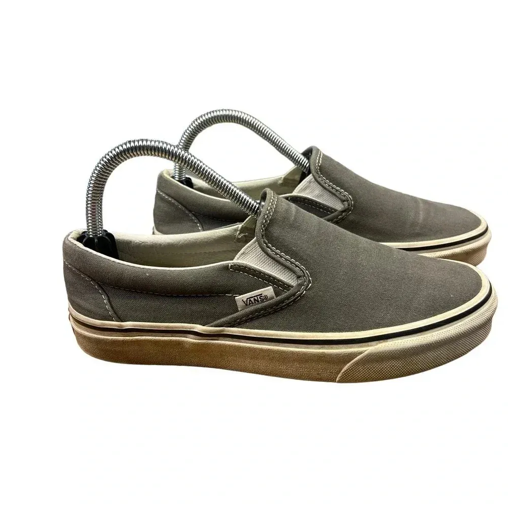 VANS Classic Slip-On Charcoal Gray Unisex‎ Canvas Sneakers Men's 6.5/Women's 8.0 - Image 2