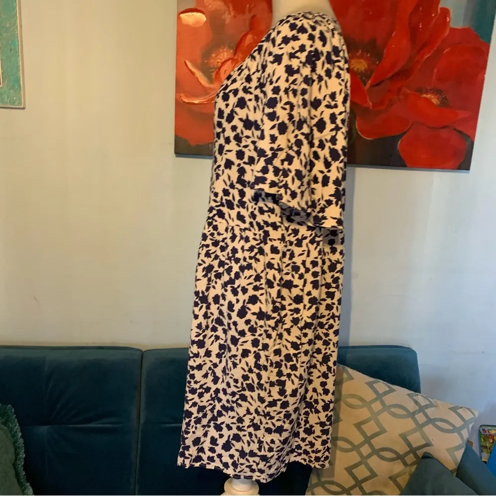 Bobeau Size X-Large XL Dress Womens blue print oversized Shift NEW - Image 4