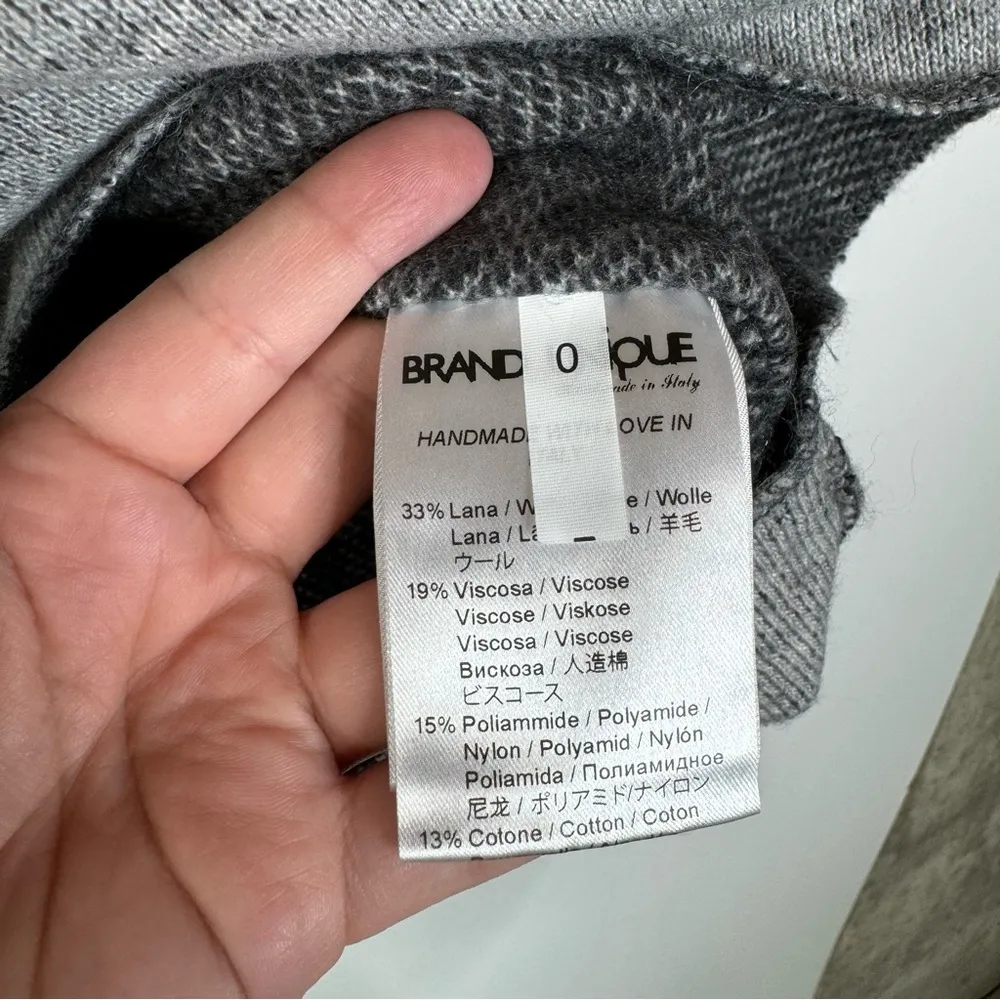 Brand Unique Wool Blend Long Sleeve Crewneck Size 0 Gray - Image 7