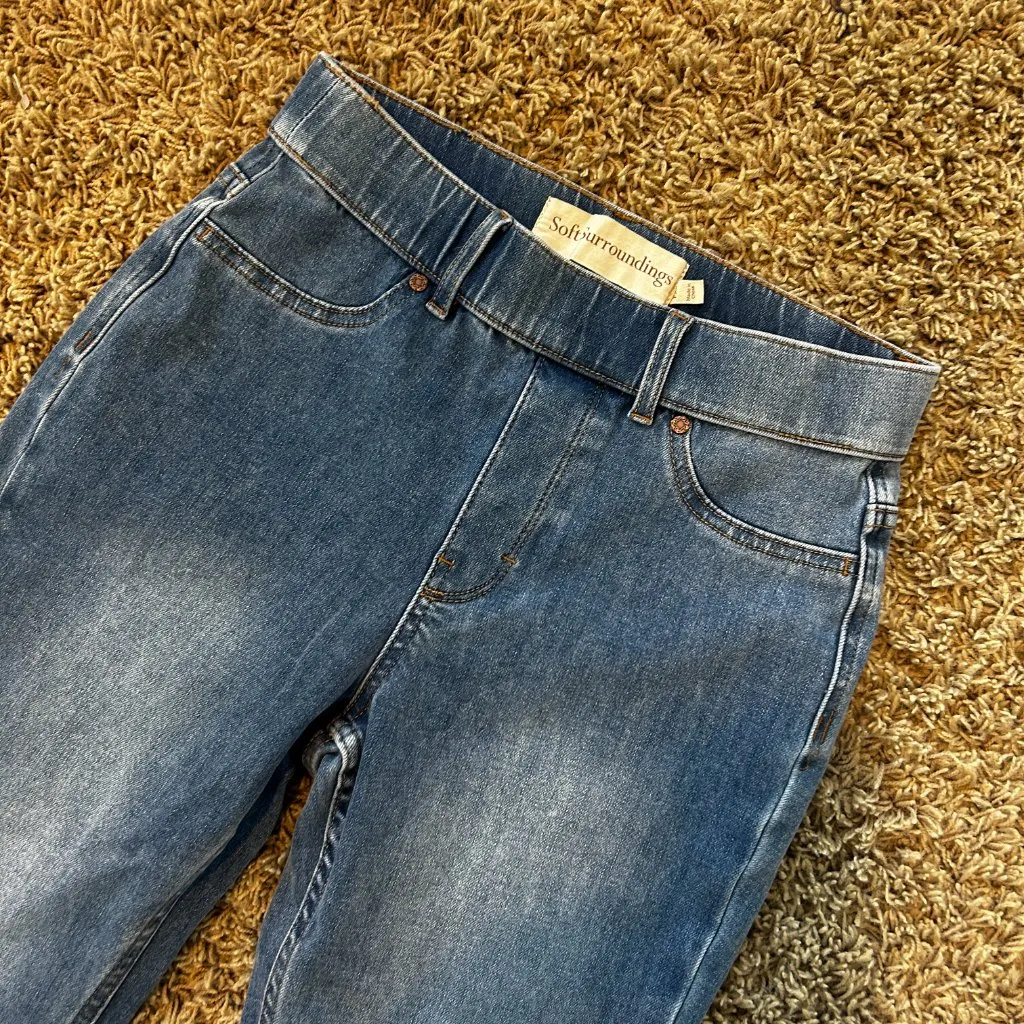 SOFT SURROUNDINGS Pull On Bootcut Jeans in Women's Size Petite XS - Image 2